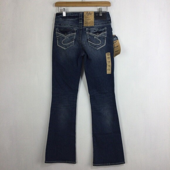 Silver Jeans Co Suki Mid Bootcut Dark Wash Stretch Denim Jeans Blue Size W26/L31 - Picture 6 of 6